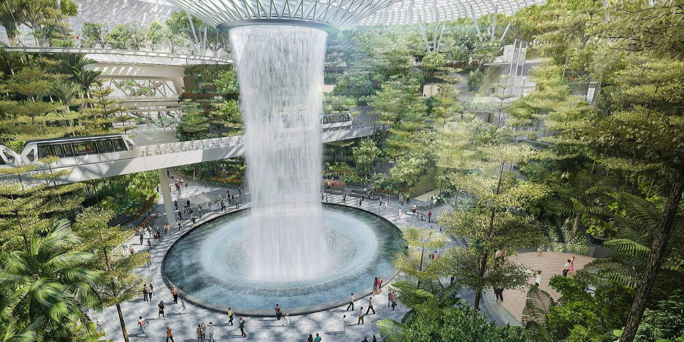 Названа дата открытия аэропорта Jewel Changi Airport (Фото: @Jewel Changi Airport Devt.)
