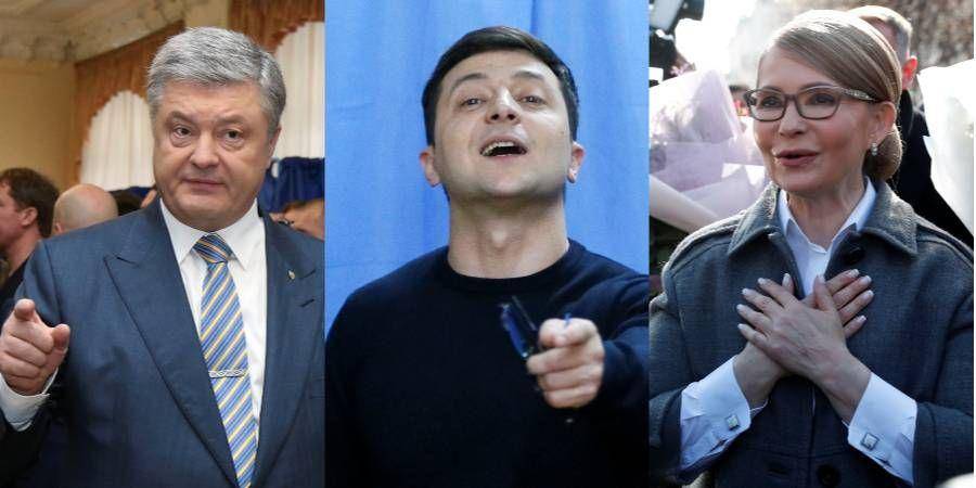Петр Порошенко, Владимир Зеленский и Юлия Тимошенко (Фото: REUTERS/Viacheslav Ratynskyi/Vasily Fedosenko/Valentyn Ogirenko)