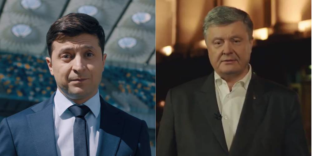 Володимир Зеленський і Петро Порошенко (Фото: Кадри відео Команда Зеленського via Facebook, Петро Порошенко via Twitter)