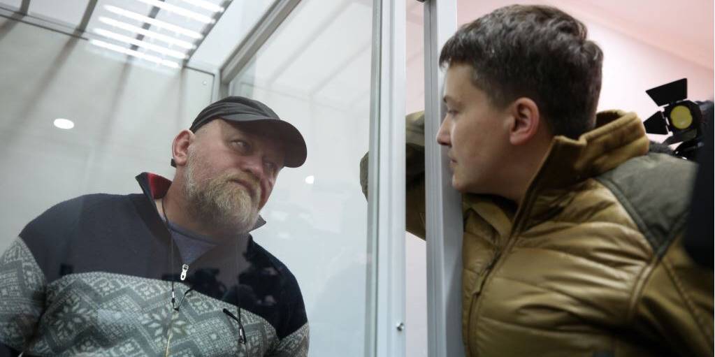 Володимир Рубан і Надія Савченко (Фото: Сергій Нужненко/Радіо Свобода)