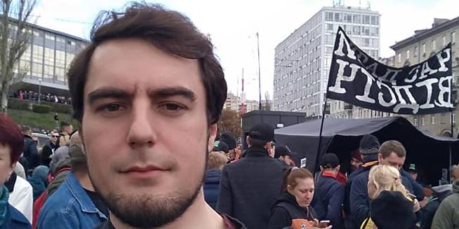 На активиста Овчаренко составили протокол об административном правонарушении (Фото: Leo Ovcharenko / Facebook)