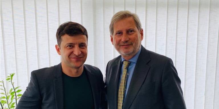 Йоганнес Ган: ЄС запропонував Зеленському повну підтримку всіх реформ, які принесуть користь Україні (Фото: @JHahnEU)