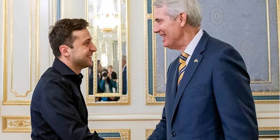 Сенатор Роб Портман посетил Киев и встретился с Владимиром Зеленским (Фото: Rob Portman/Twitter)