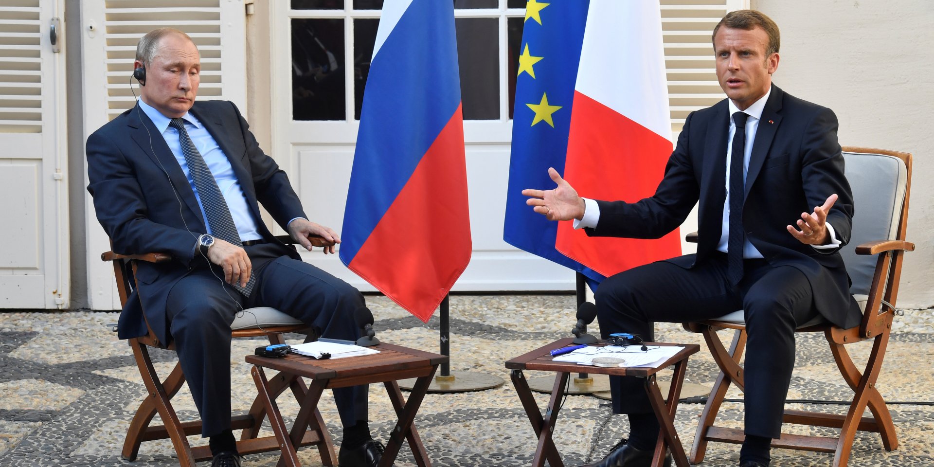 Володимир Путін і Еммануель Макрон (Фото: Gerard Julien / Pool via REUTERS)
