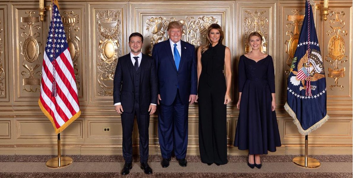 Чета Трампов и Зеленских 24 сентября (Фото: Twitter Владимира Зеленского)