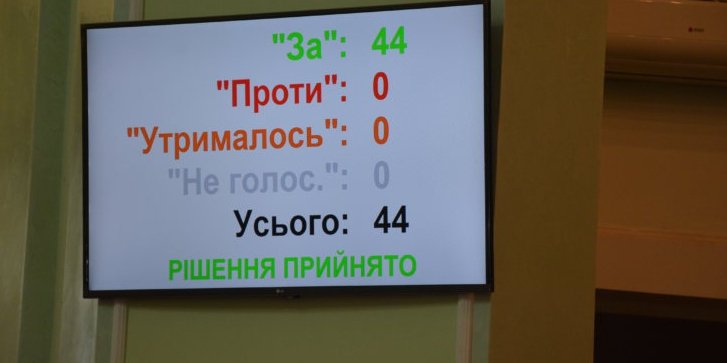 За звернення проголосували всі 44 депутати, присутні на засіданні (загалом у Хмельницькій облраді 84 депутати) (Фото: Фото: km-oblrada.gov.ua)