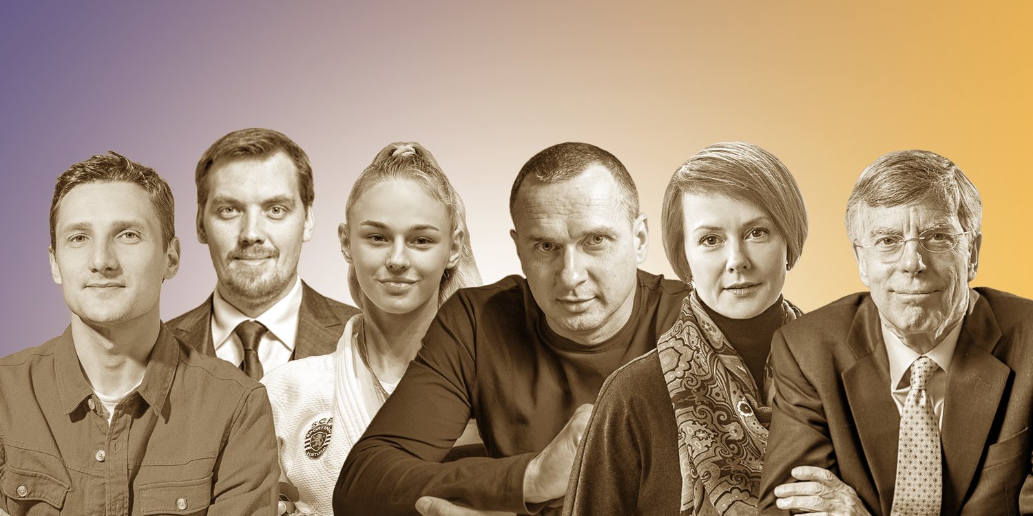 Слева направо: Александр Акименко, Алексей Гончарук, Дарья Билодид, Олег Сенцов, Лана Зеркаль, Уильям Тейлор (Фото: Коллаж НВ)