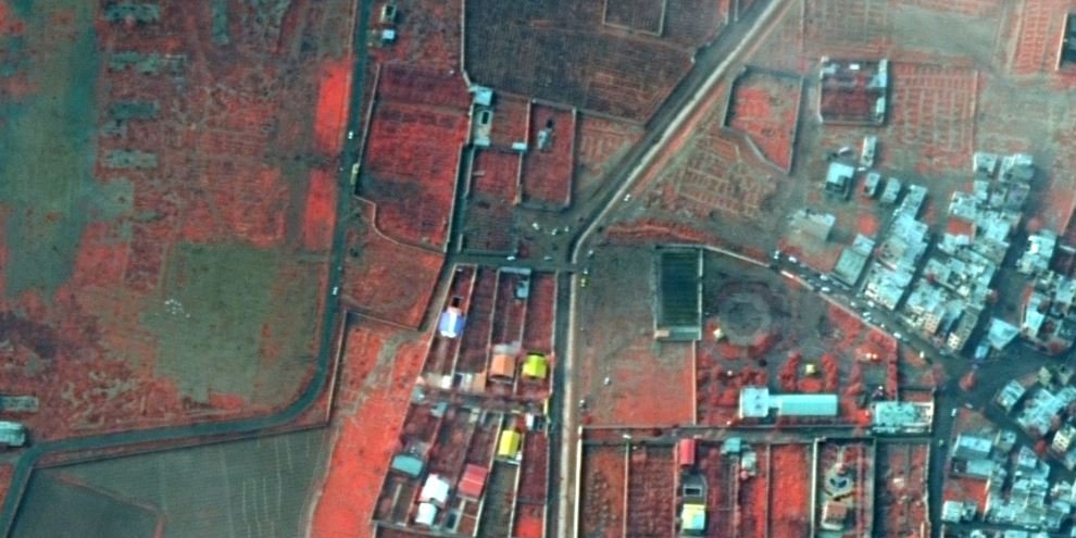 Место крушения самолета (Фото: Maxar Technologies/Handout via REUTERS)