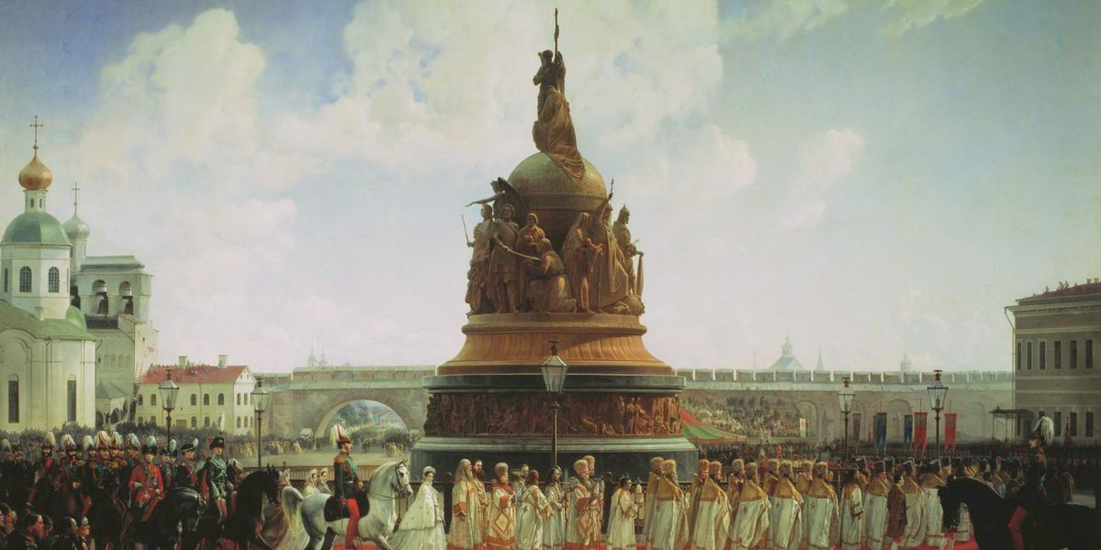 Открытие памятника Тысячелетие России на полотне Бориса Виллевальде (1864 год) (Фото: DR)