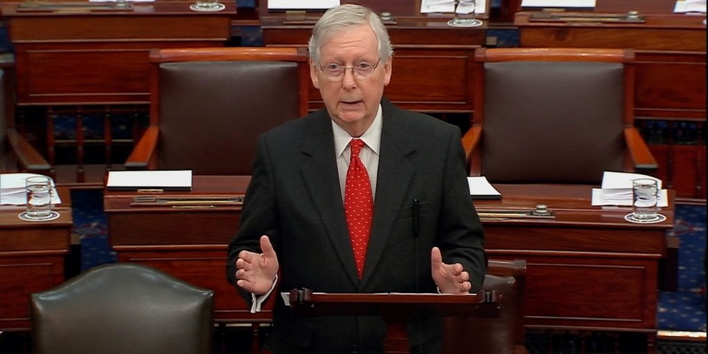 Лидер республиканского большинства в Сенате Митч Макконнелл (Фото: REUTERS/U.S. Senate TV)