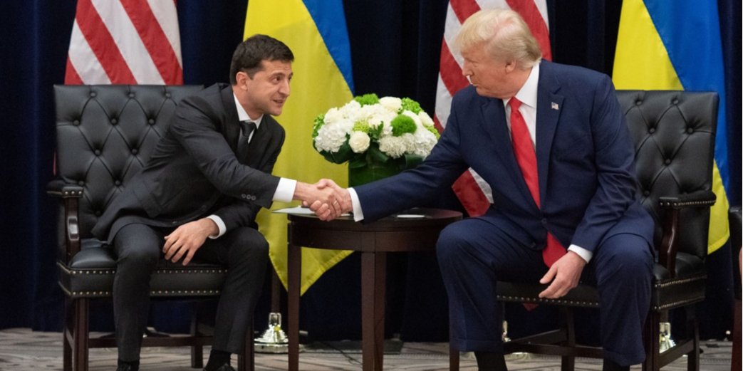 Владимир Зеленский и Дональд Трамп во время встречи в Нью-Йорке в сентябре 2019 года (Фото: ОП)