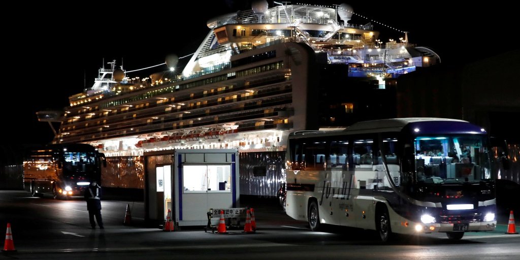 Большинство зараженных были эвакуированы с лайнера Diamond Princess (Фото: REUTERS/Kim Kyung-Hoon)