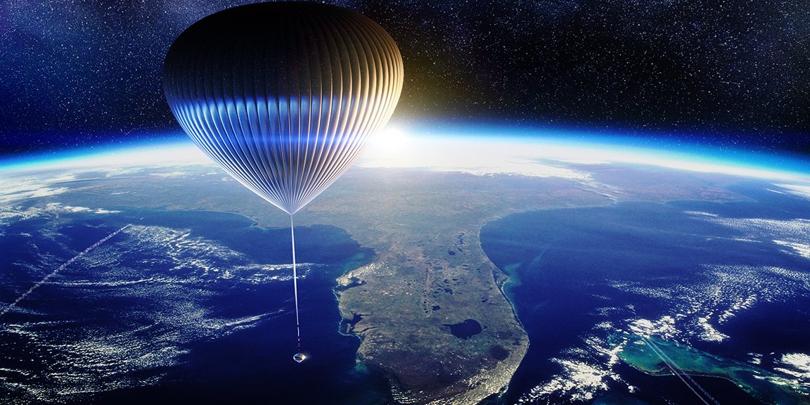 Гигантский воздушный шар будет подниматься на высоту 30 км (Фото: thespaceperspective.com)
