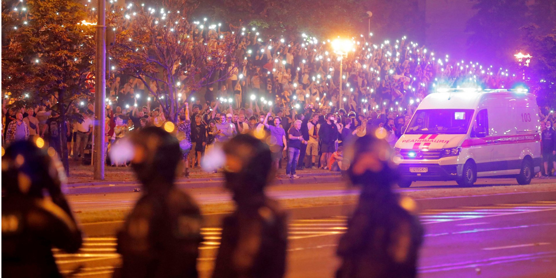 Массовая акция на улицах Минска (Фото: REUTERS/Vasily Fedosenko)