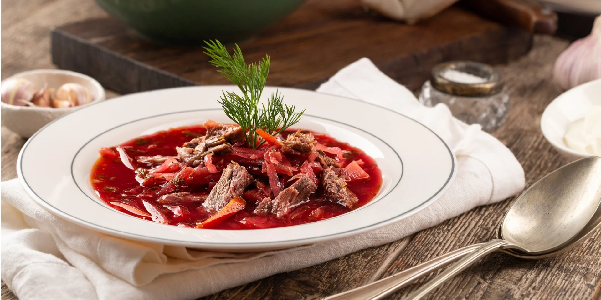 Одесский борщ с бычками