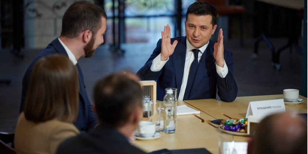 Володимир Зеленський під час пресмарафону 26 листопада 2021 року (Фото: Офіс президента)