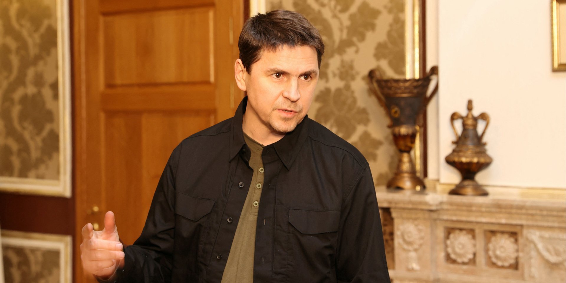 Mykhailo Podoliak (Photo: Sergei Kholodilin/BelTA/Handout via REUTERS)