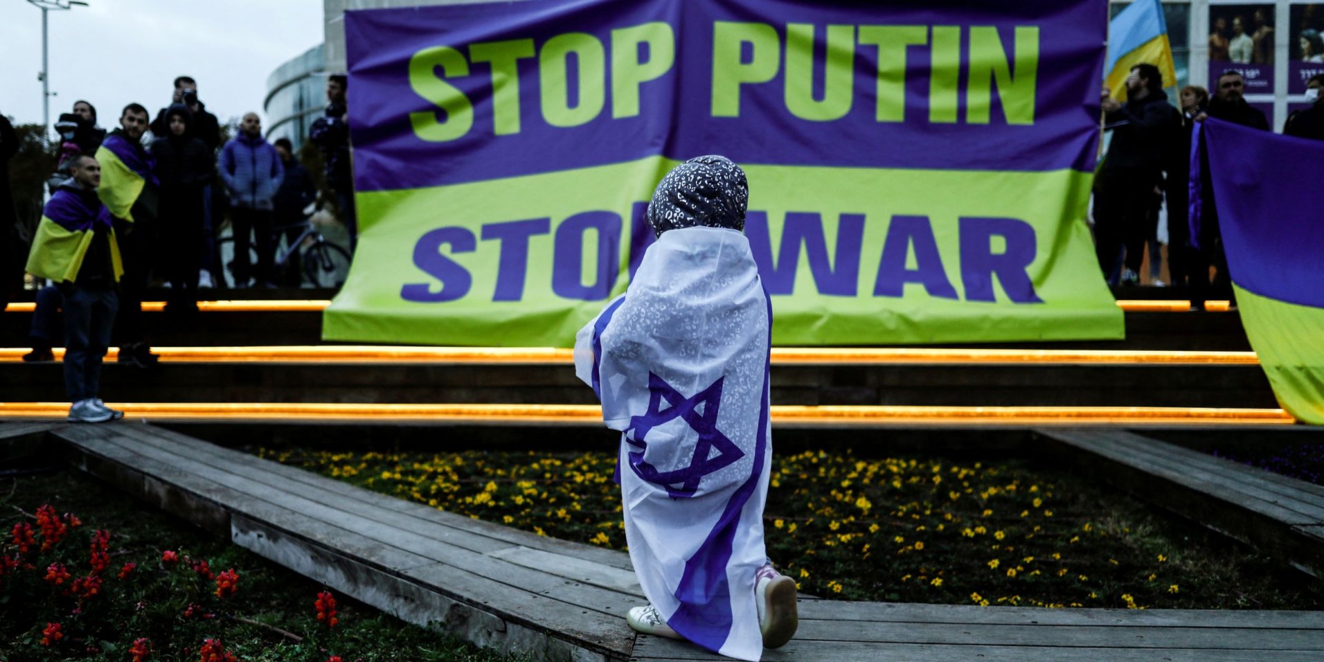 Акция в поддержку Украины в Тель-Авиве, Израиль, 20 марта 2022 года (Фото: REUTERS/Corinna Kern)