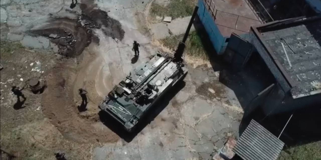 The Armed Forces destroyed the occupiers' equipment due to a 