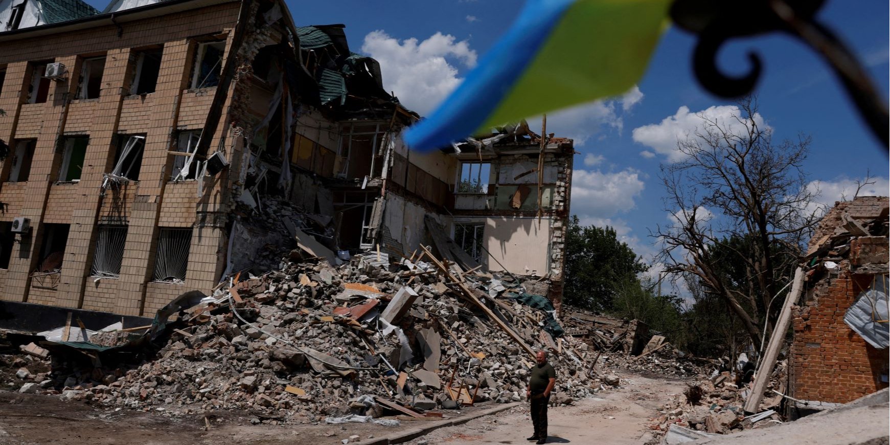 The house destroyed by the Russian blow, in Bashtanka of the Nikolaev area, on June 9, 2022 (Photo: REUTERS/Edgar Su)