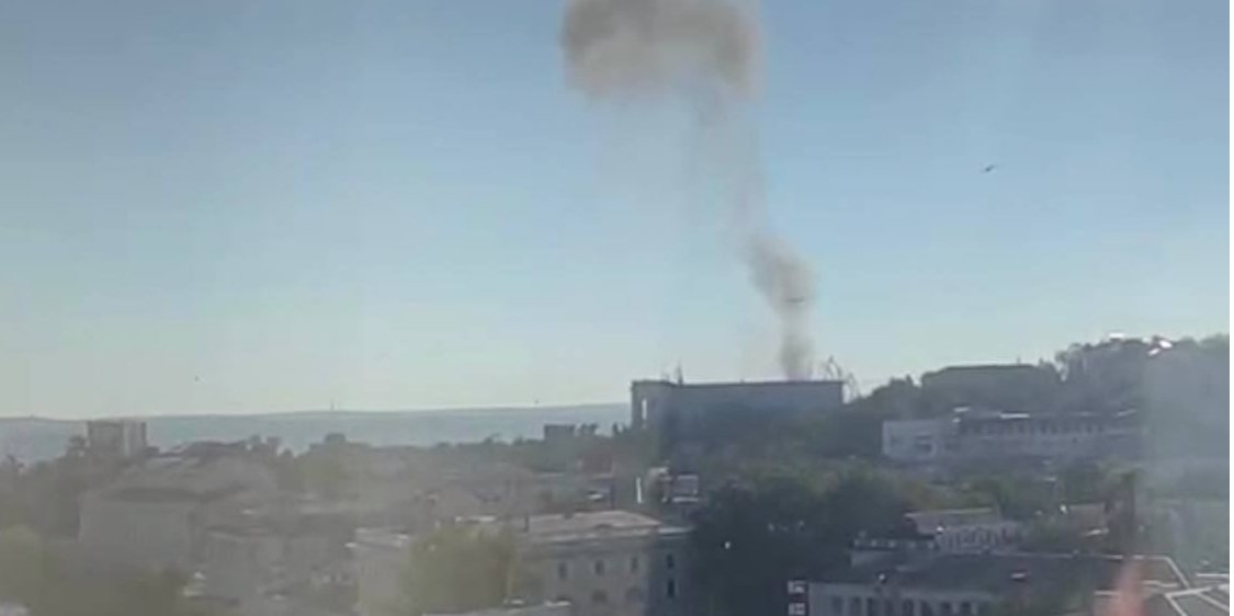 An explosion rang out in Sevastopol near the headquarters of the Black Sea Fleet of the Russian Federation (Photo: State of Emergency Sevastopol (ЧП&nbsp;Севастополь) / Telegram)