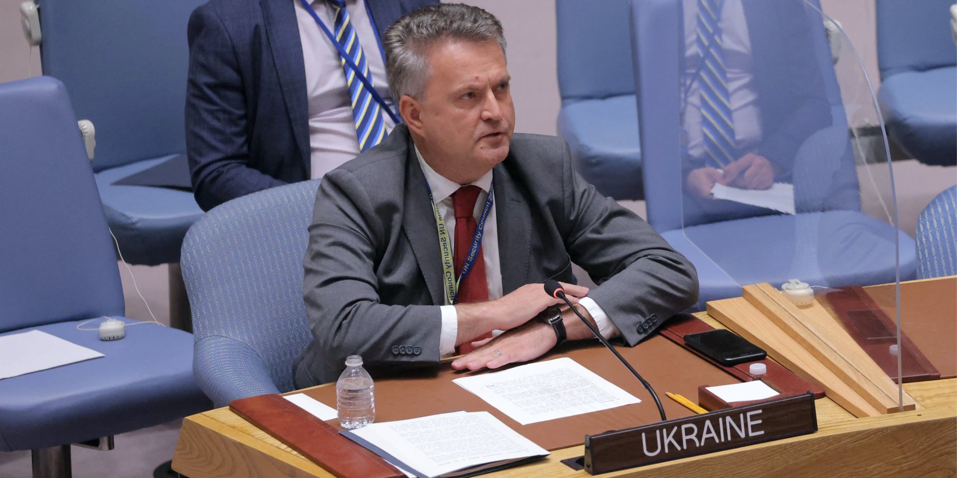 The Permanent Representative of Ukraine to the UN Serhiy Kyslytsya (Photo:REUTERS/Andrew Kelly)
