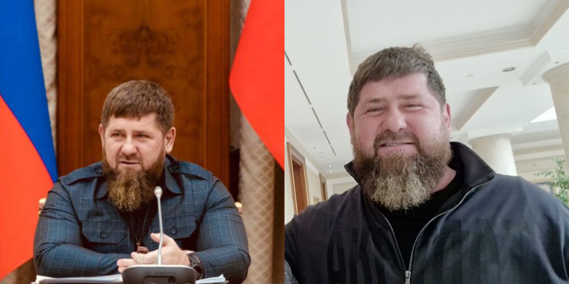 Кадыров в январе 2022 года и в феврале 2023-го (Фото: t.me/RKadyrov95)