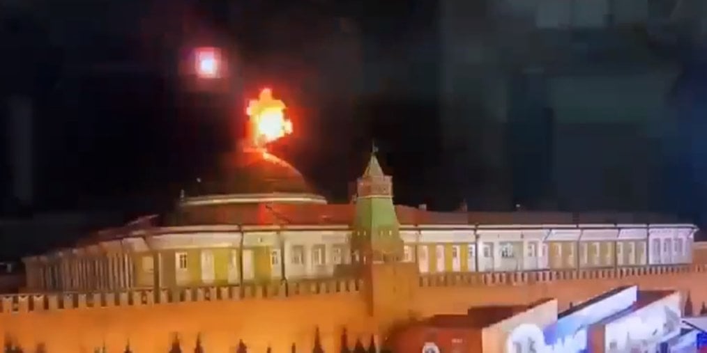 Drone attacks on the Kremlin (Photo: Раньше всех. Ну почти / Telegram)