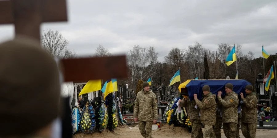 Funeral ceremony of Ukrainian soldiers killed in the war, March 10, 2023 (Photo: REUTERS/Valentyn Ogirenko)