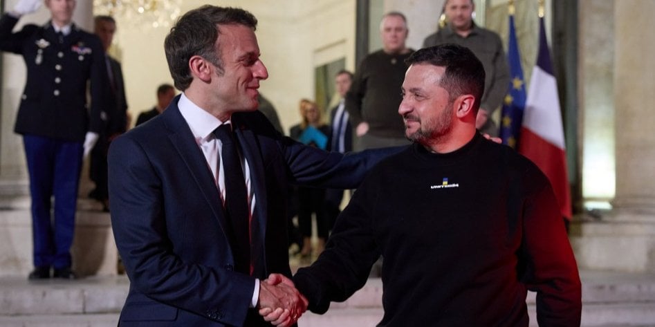 Emmanuel Macron and Volodymyr Zelenskyy in Paris on May 14, 2023 (Photo: President's Office)