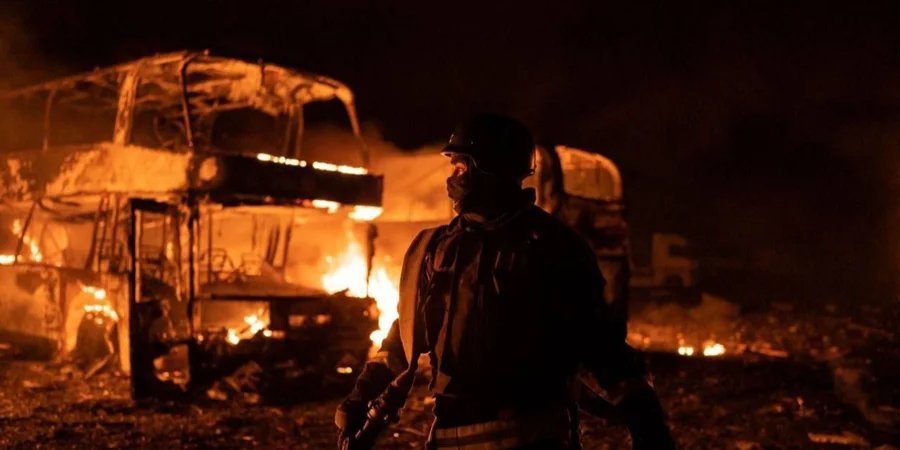 Consequences of the enemy attack on Kyiv this night (Photo: ДСНС)