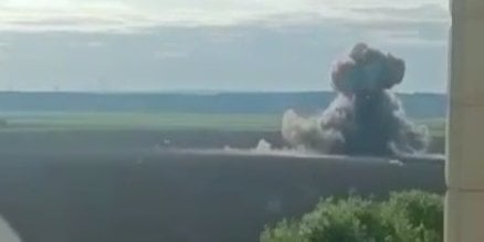 The explosion, as reported on social media, took place in the Moscow Oblast (Photo: Screenshot from the video)