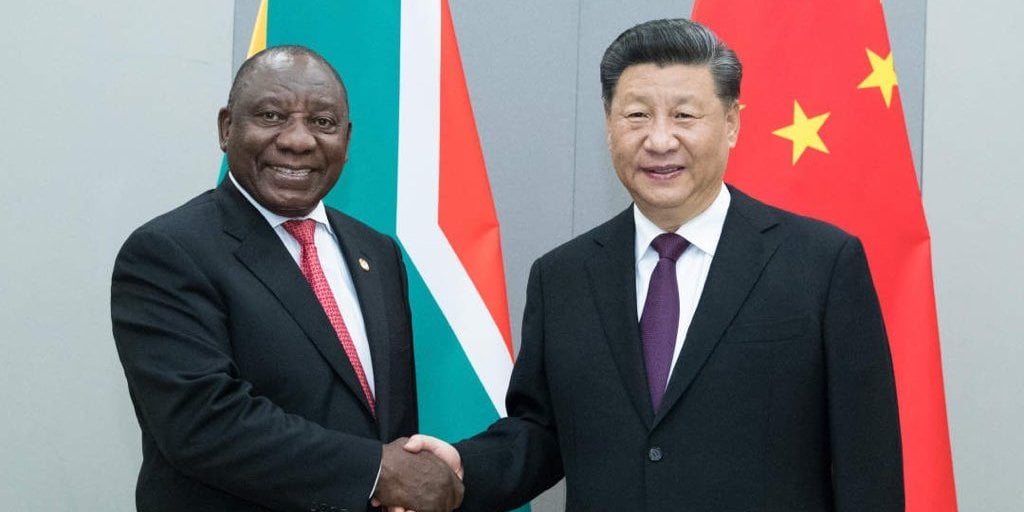 Presidents of South Africa and China, Cyril Ramaphosa and Xi Jinping (Photo: Cyril Ramaphosa/Twitter)