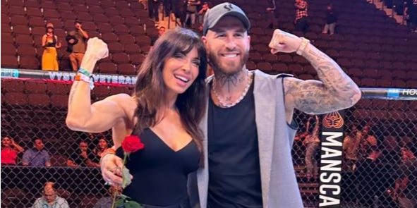Рамос с женой на UFC (Фото: Insragram: sergioramos)