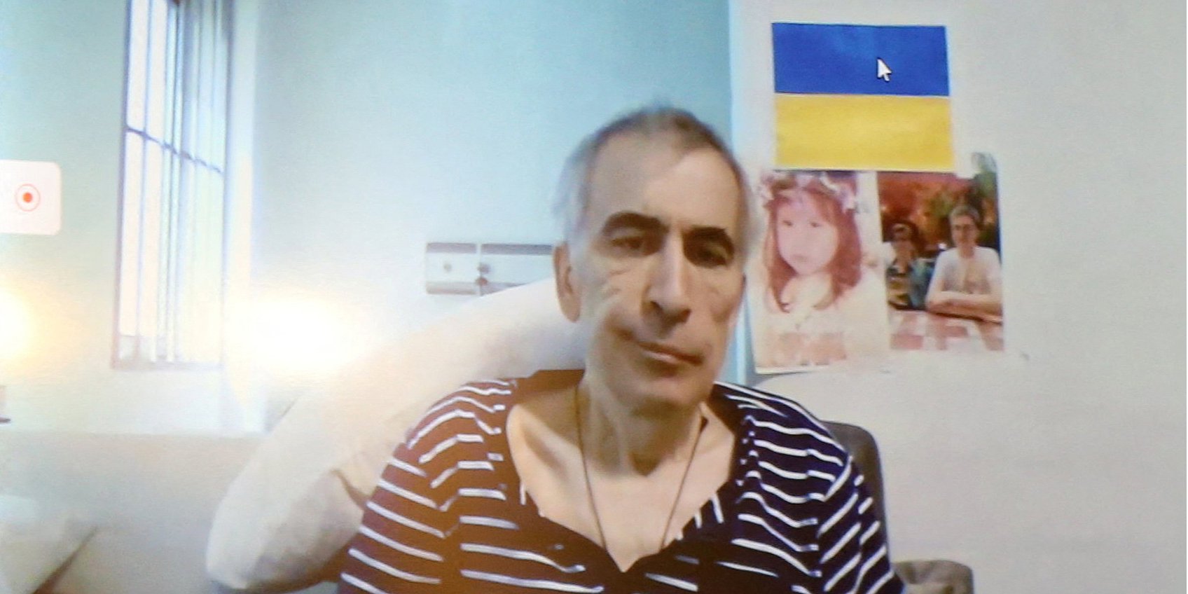 3&nbsp;июля Михеил Саакашвили дистанционно присоединился к&nbsp;судебному заседанию и&nbsp;показал, насколько он&nbsp;осунулся (Фото: Reuters)