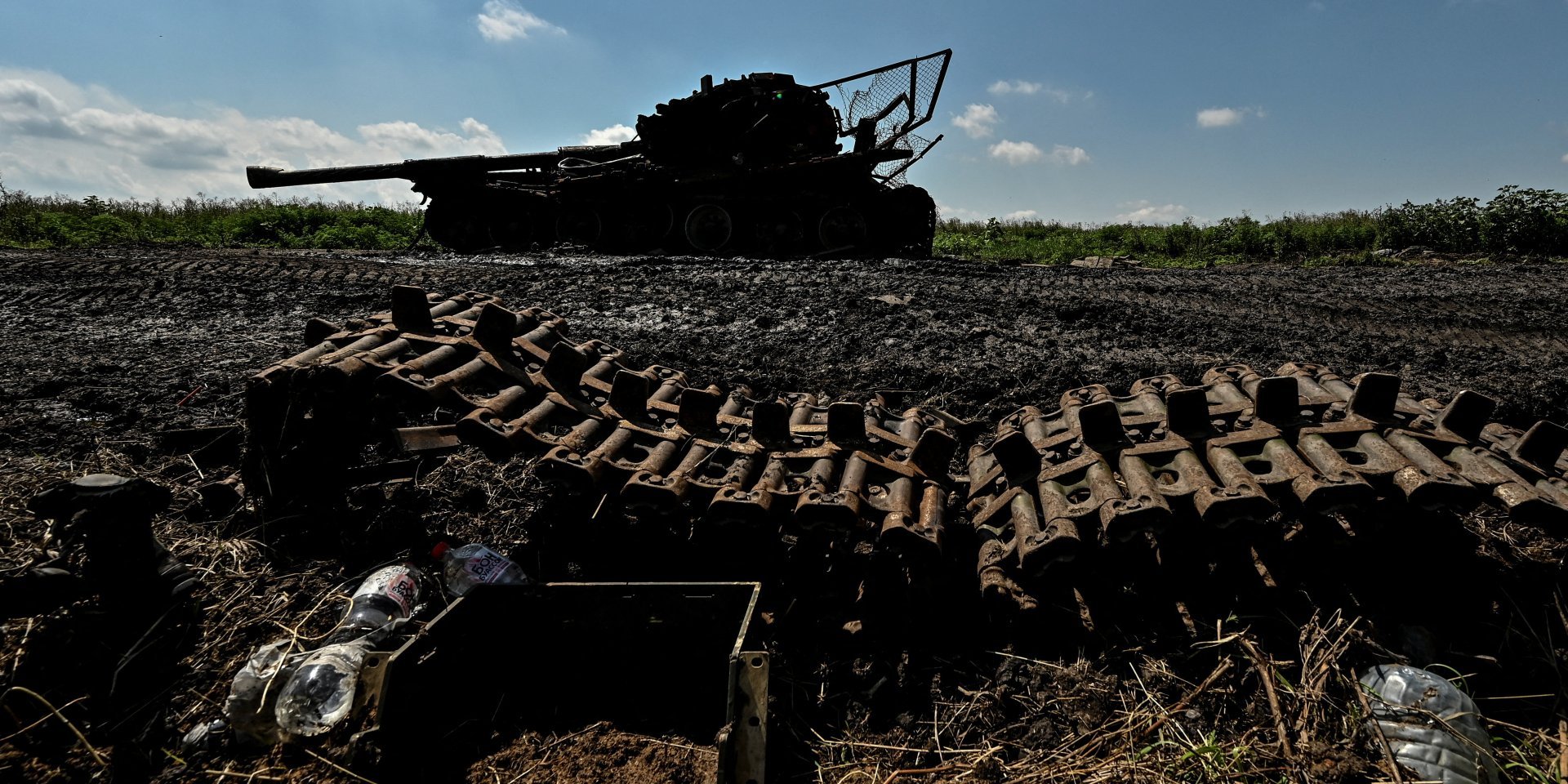 A Russian tank was destroyed in the Zaporizhzhia Oblast (Photo: REUTERS/Stringer)