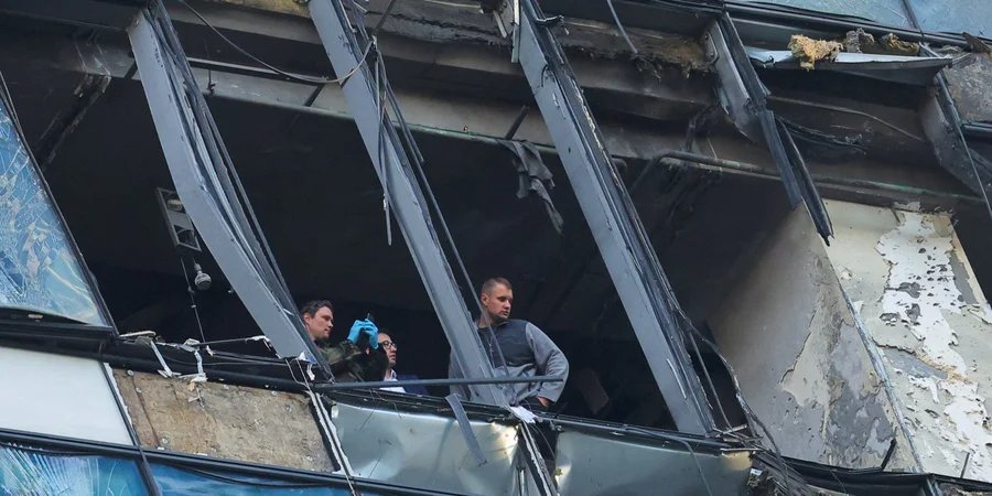 Consequences of the second UAV strike in Moscow City in a week (Photo: REUTERS/Evgenia Novozhenina)