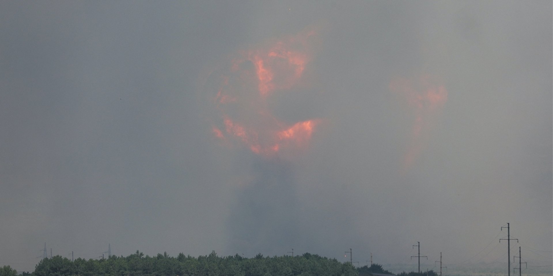 Photo of an explosion in Russian-occupied Crimea (Photo: REUTERS/Stringer)