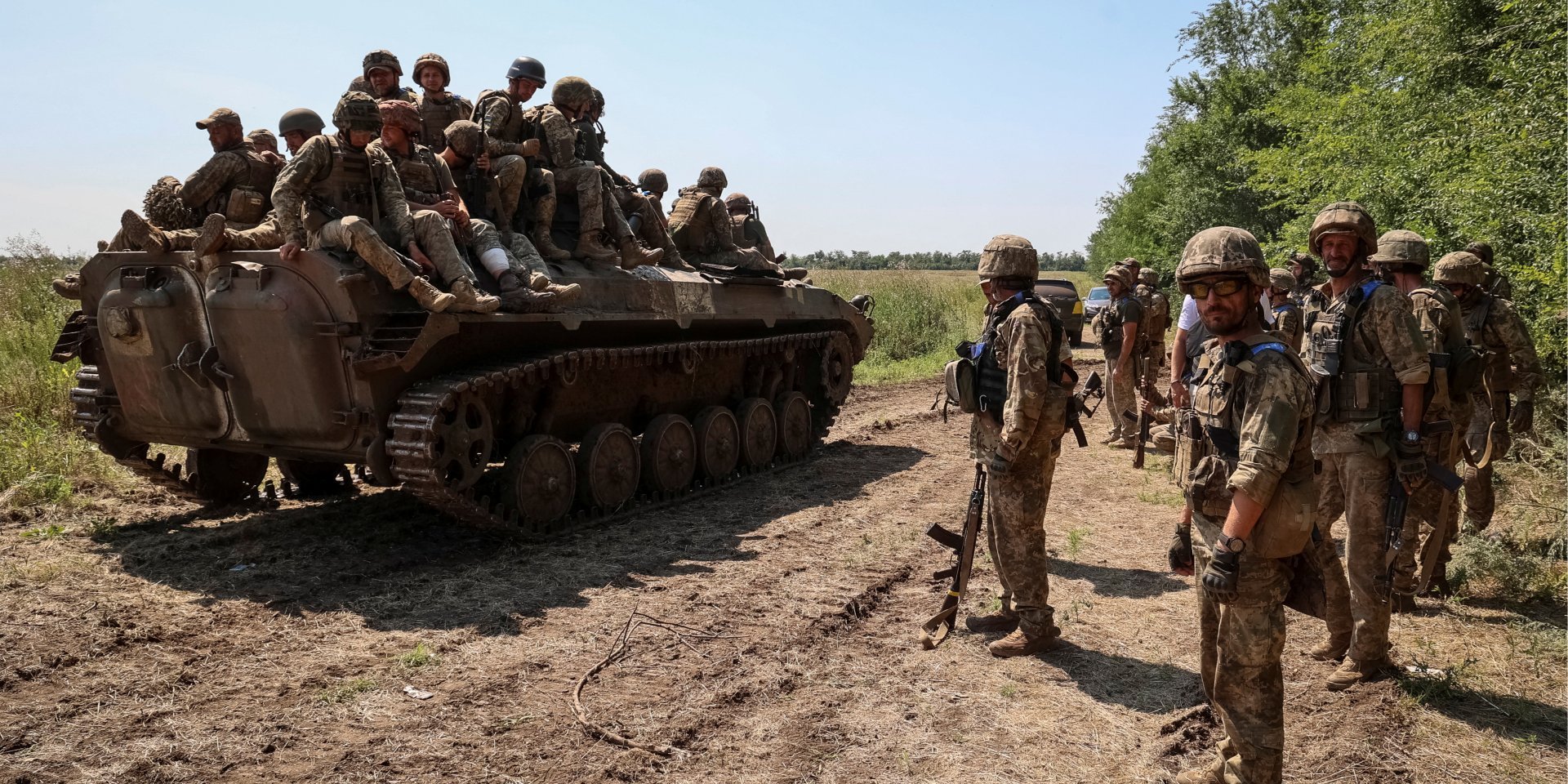 Ukrainian soldiers near the front line in Zaporizhzhia Oblast, July 31, 2023 (Photo: REUTERS/Sergiy Chalyi)