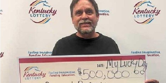 Чоловік оголосив про виграш у пів мільйона доларів ще у магазині (Фото: Kentucky Lottery)