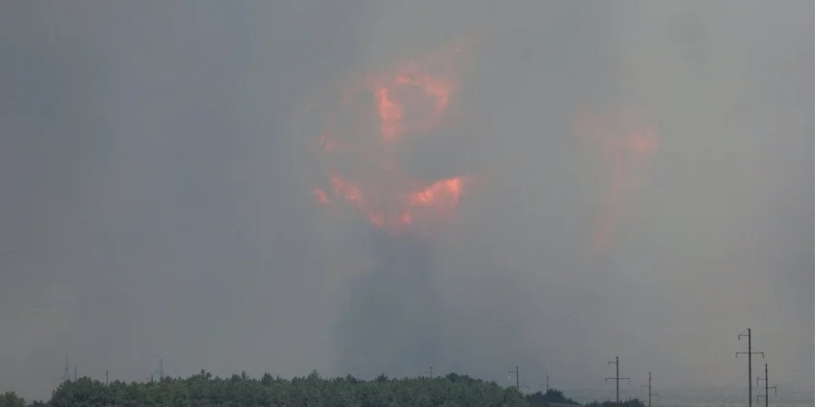 One of the explosions in occupied Crimea, July 2023 (Photo: REUTERS/Stringer)