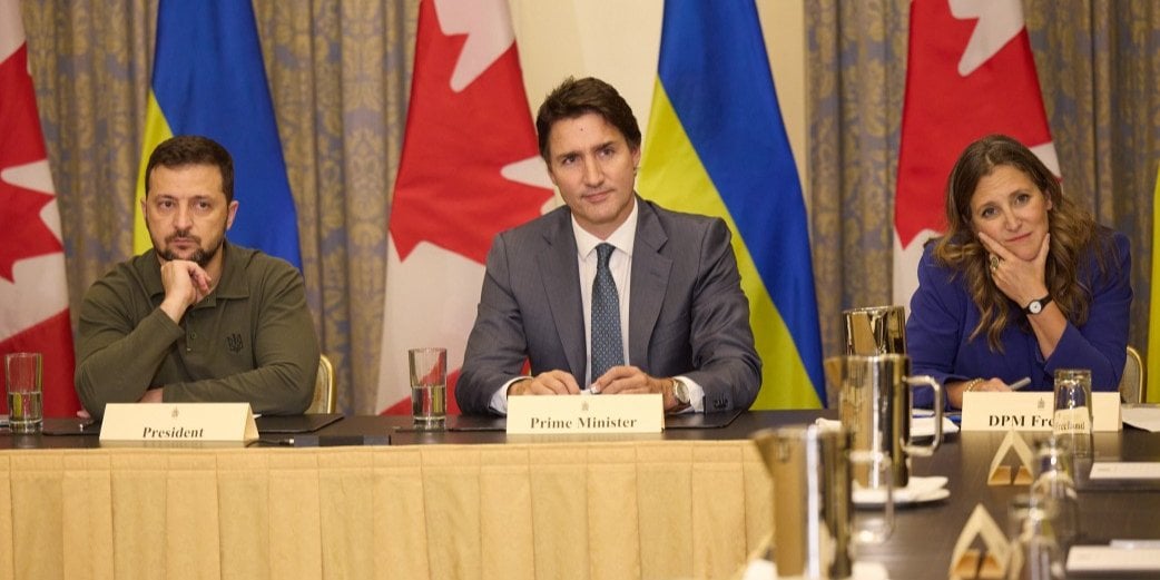 Volodymyr Zelenskyy and Justin Trudeau at a meeting in Toronto (Photo: Office of the President of Ukraine)