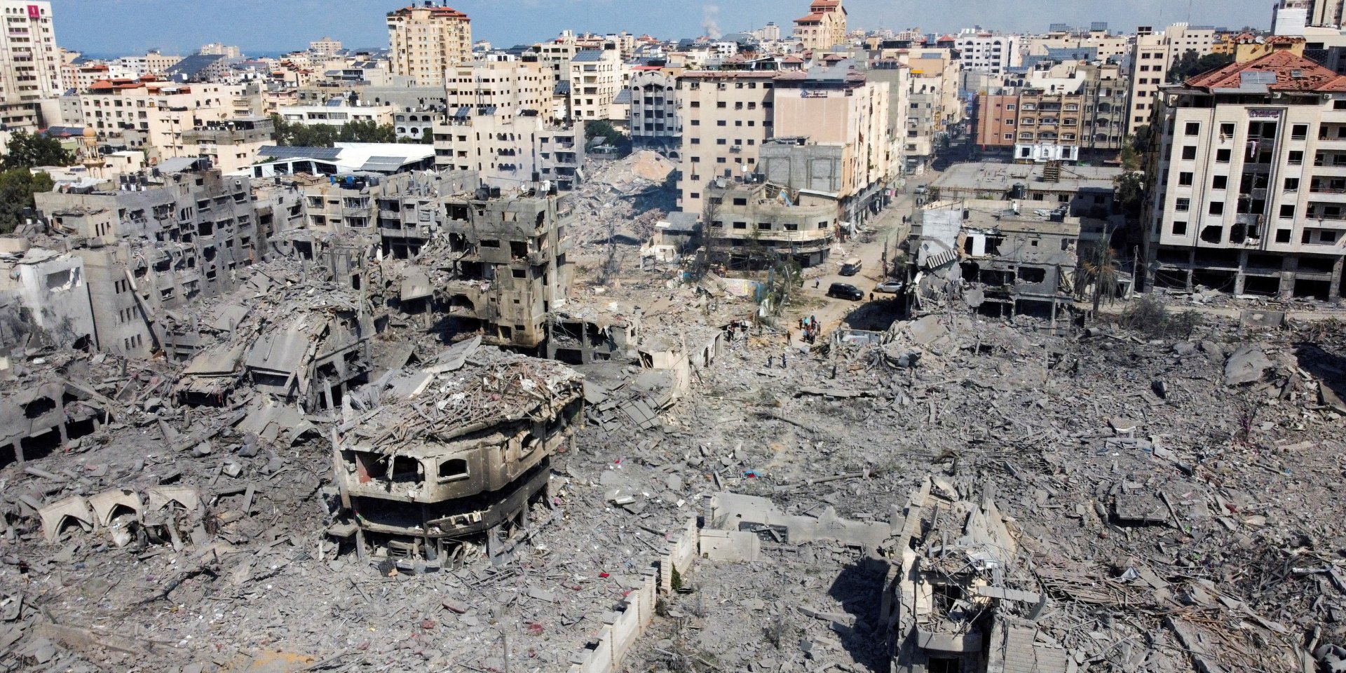 A view of houses and buildings destroyed by Israeli strikes on the Gaza Strip (Photo: REUTERS/Mohammed Salem)