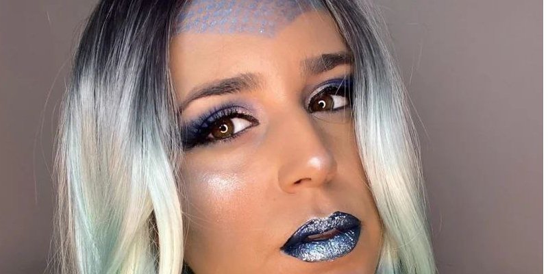 Идея макияжа на Хэллоуин: космическая принцесса (Фото: instagram.com/wajiha_imdad)