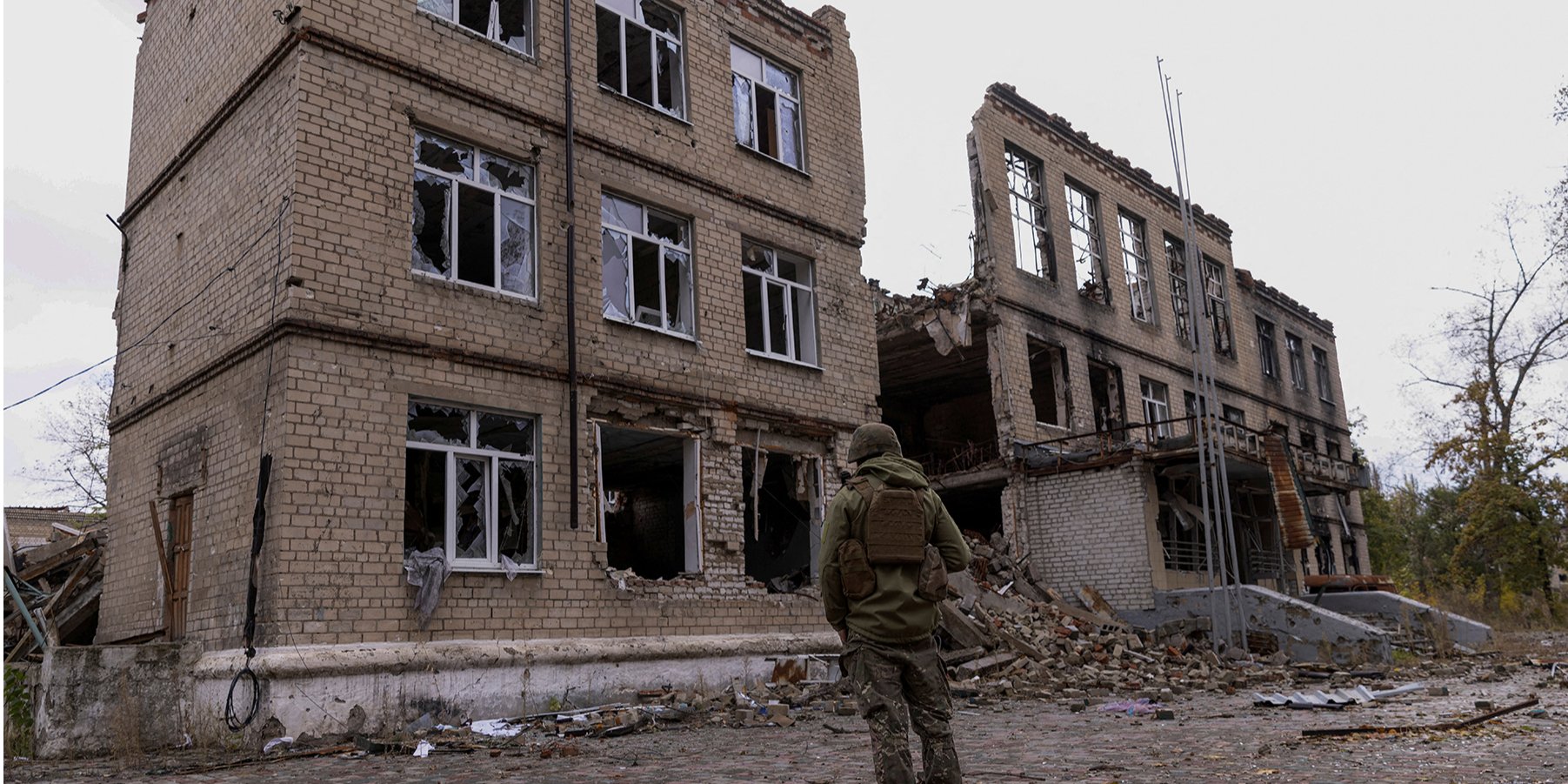 A destroyed high-rise building in Avdiivka, Donetsk Oblast, October 17, 2023 (Photo: REUTERS / Yevhen Titov)