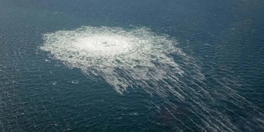 Место одного из&nbsp;подрывов газопровода Северный поток в&nbsp;Балтийском море (Фото: Минобороны Дании)