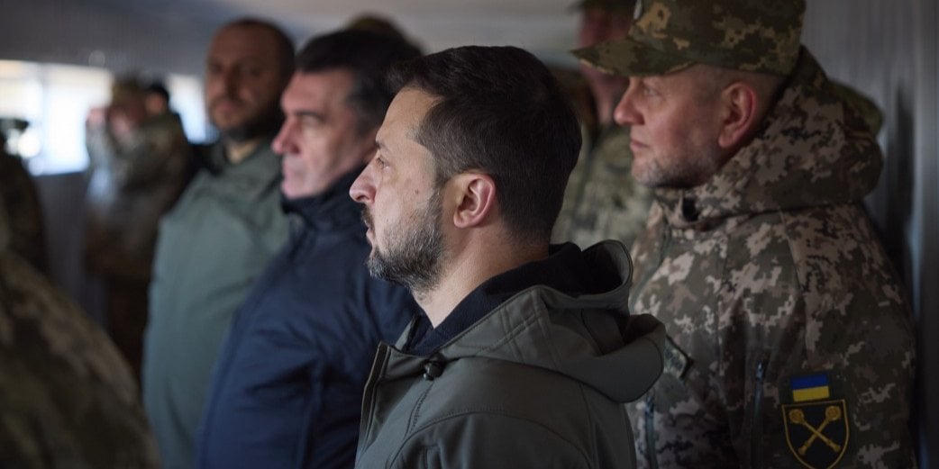 Rustem Umerov, Oleksiy Danilov, Volodymyr Zelenskyy, Valeriy Zaluzhnyy (from left) (Photo: Presidential Office of Ukraine)