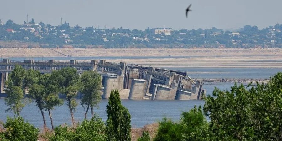 The dam destroyed by the Russians near Novaya Kakhovka (Photo: REUTERS/Alexander Ermochenko)