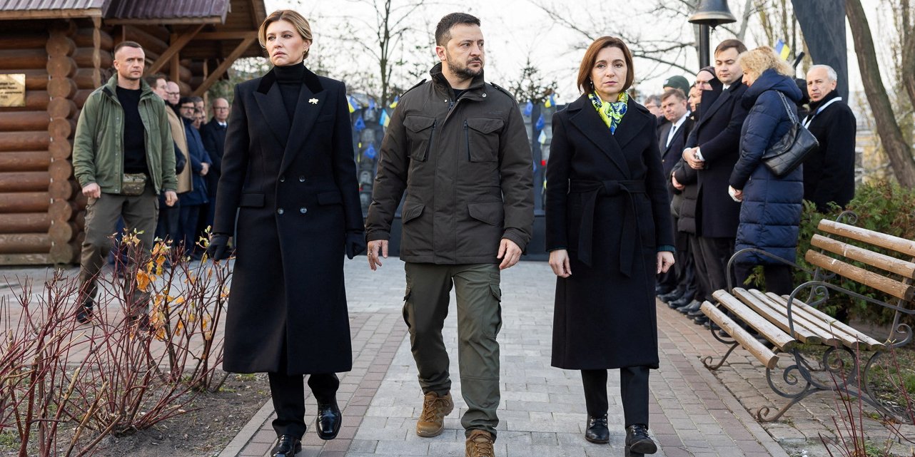 Елена Зеленская, Владимир Зеленский и Майя Санду (Фото: @president.gov.ua)
