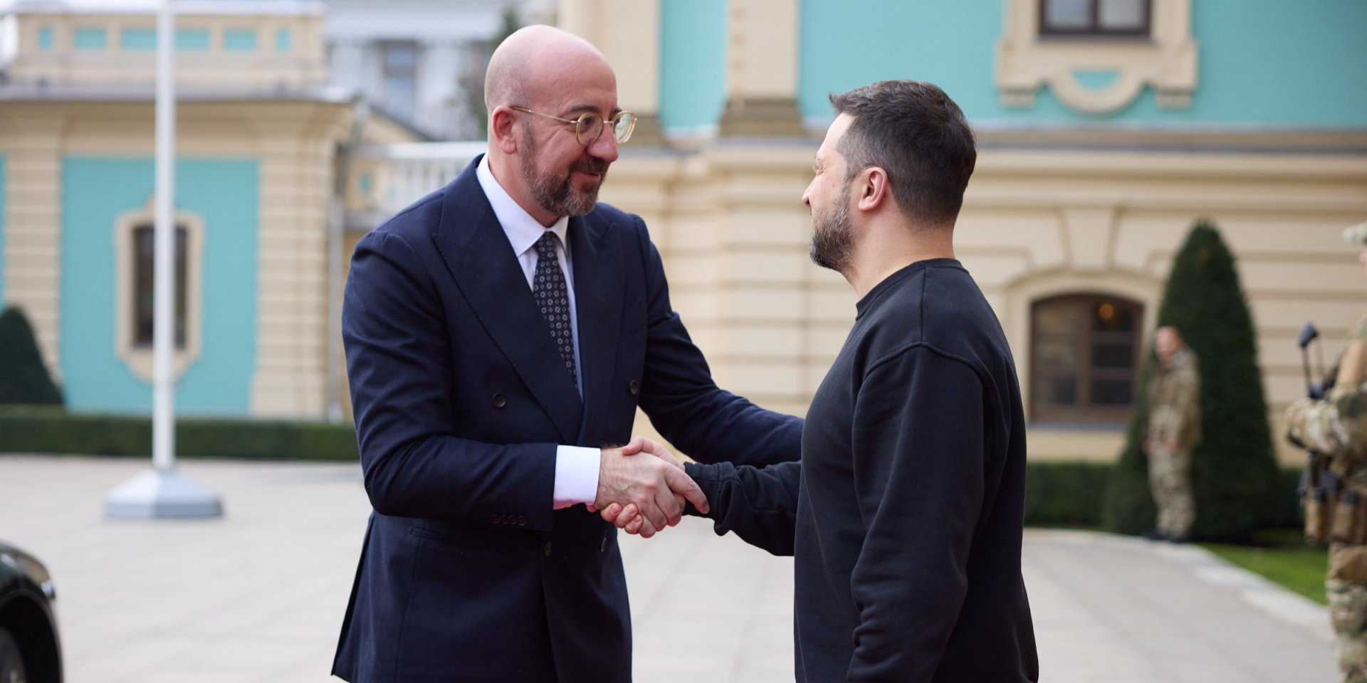 Volodymyr Zelenskyy with Charles Michel (Photo: Office of the President)
